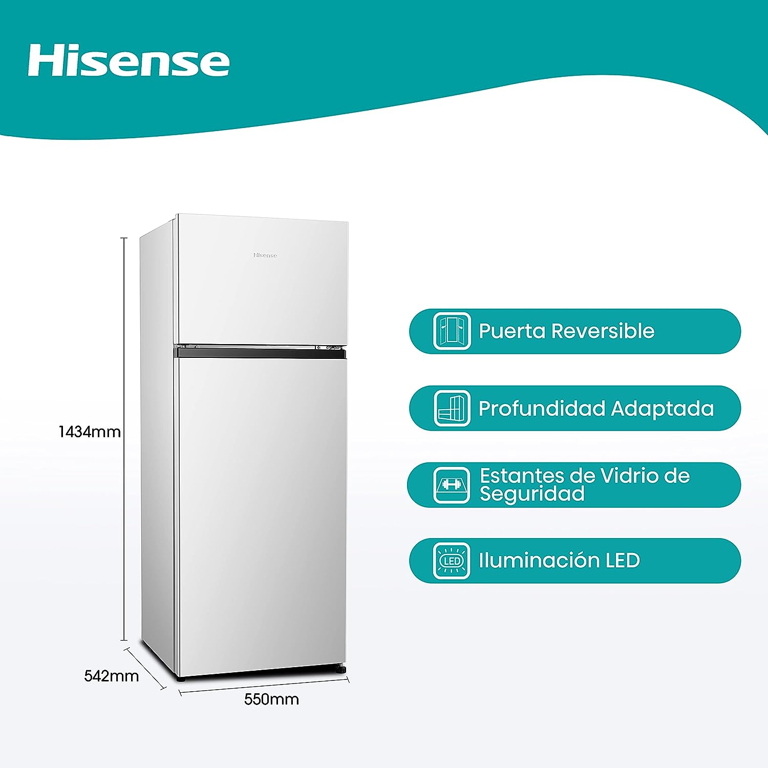 Frigorifero Hisense Deux Portes, Capacité 205 L