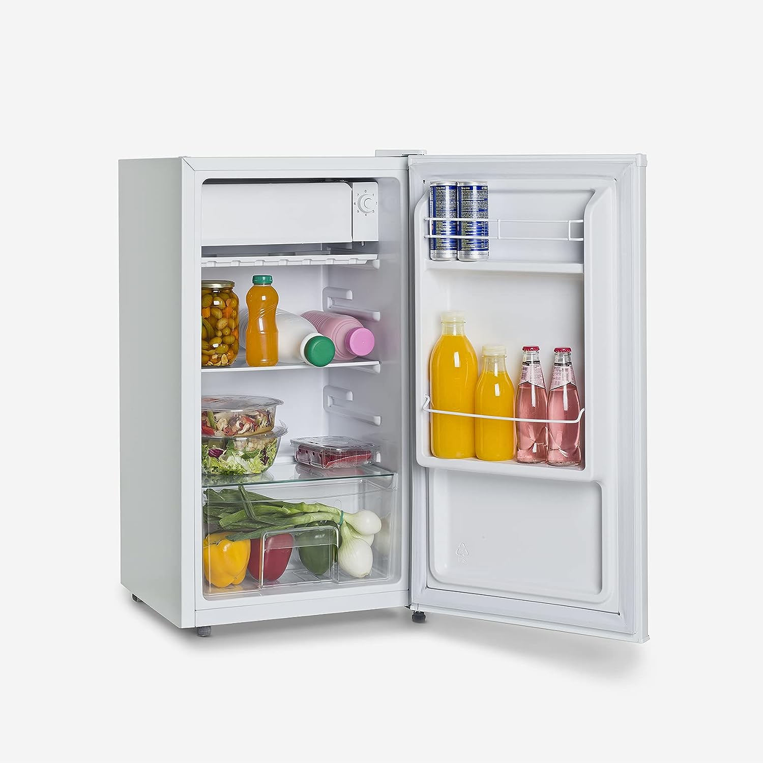 UNIVERSALBLUE Mini-réfrigérateur INOX | Petit Réfrigérateur 84L | Sous le comptoir | Porte réversible | Mini-bar