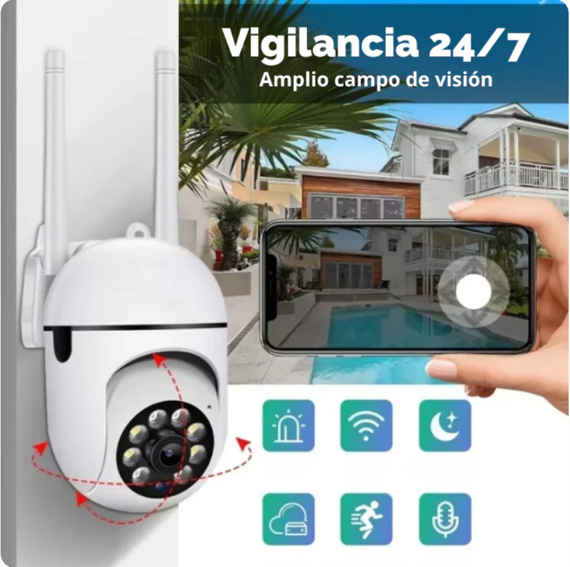 Protect-IP66® Cámara de Seguridad Inteligente con 2 Antenas Wi-Fi